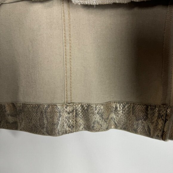 Dana Buchman Womens Snakeskin Print Metallic Jacket Size 16 Cotton Blend - Picture 7 of 10